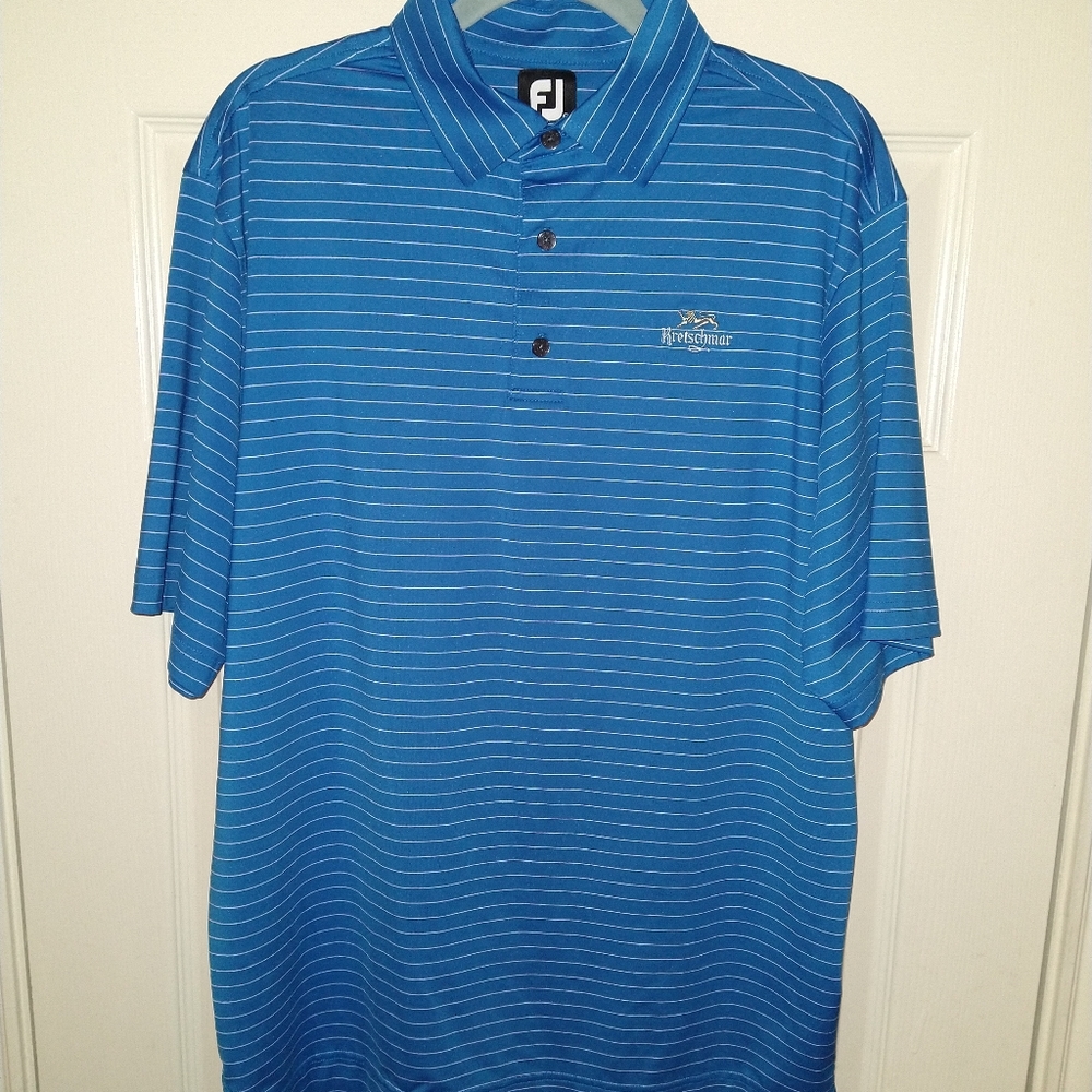 Footjoy FJ Striped Short Sleeve Golf Polo Shirt Men's sz Medium